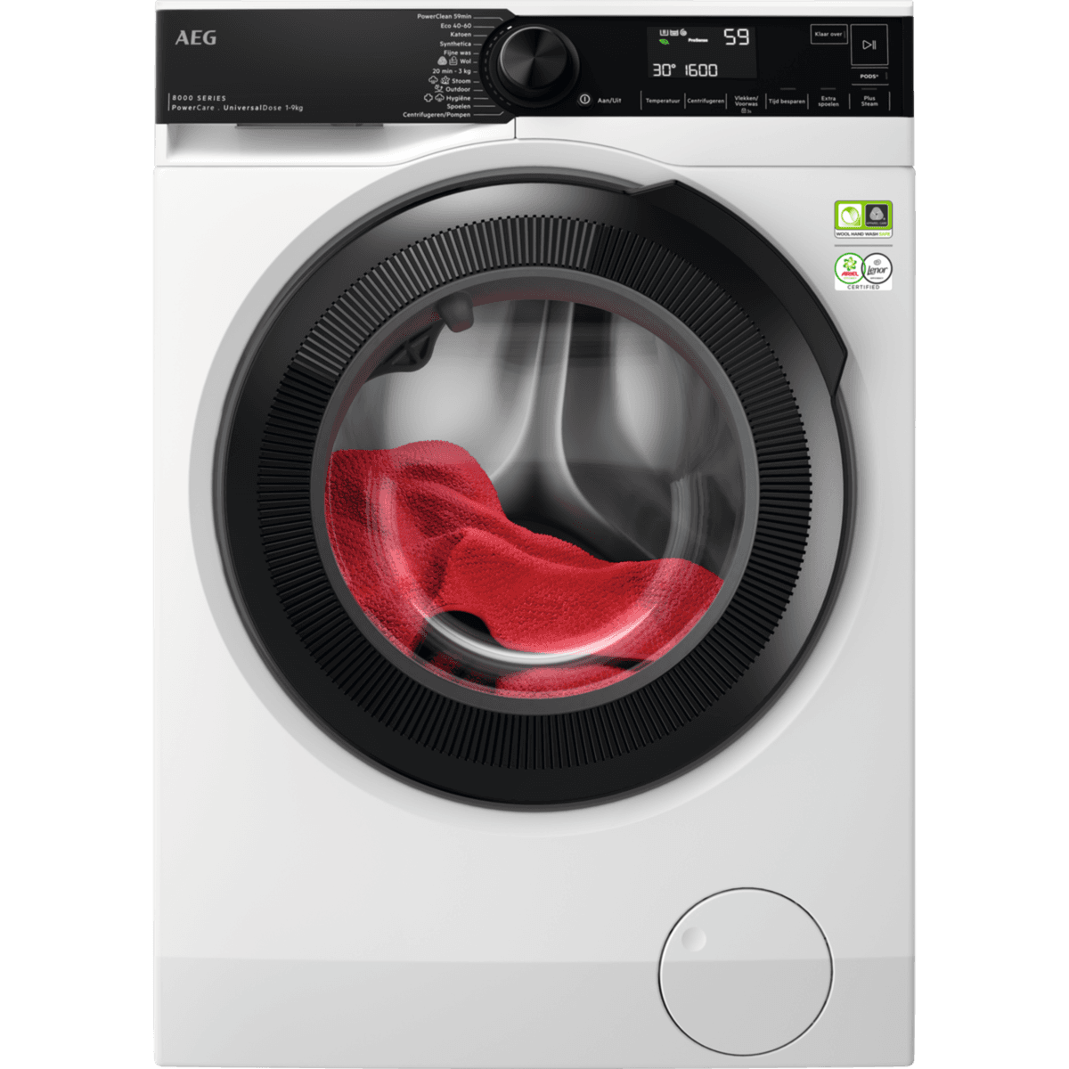 AEG LR8696UD4M PowerCare -  Wasmachine Voorlader - 9 kg - 1600 rpm - 76 dB — afbeelding 1