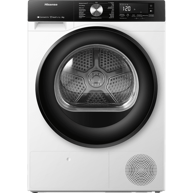 HISENSE DH3S802BW3 - Warmtepompdroger - 8 kg - 64 dB - Energielabel C