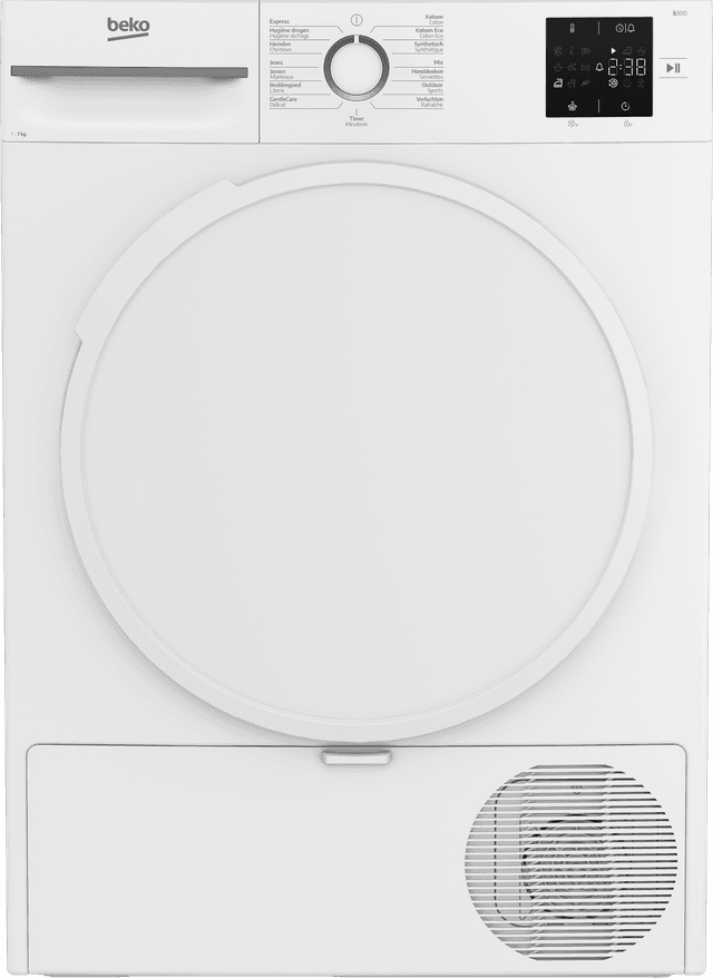 BEKO BM3T3722W -  Warmtepompdroger - 7 kg - 64 dB - Energielabel E