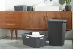 Curver Jute Wasmand met deksel 58L + Wasmand 46L - Donkergrijs — thumbnail 3