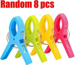 Wasknijpers Kunststof - Kledingklemmen Handdoek - Was Ophangen - Winddicht Ontwerp - 8 Stuks - Willekeurig — thumbnail 5