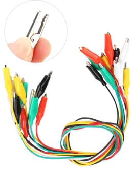 JHUBERS - Krokodilklemmen - Testklemmen - Sterke elasticiteit - Rood Zwart Wit Geel Groen - Dubbelzijdige klemmen - Geschikt voor testen - Klemmen... — thumbnail 5