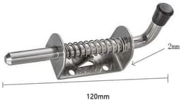 Allecto - Springbolts - Heavy Duty - 120mm - Zwart - Garagedeur - Staldeur - Veiligheidssluiting - Stevig ontwerp — thumbnail 5