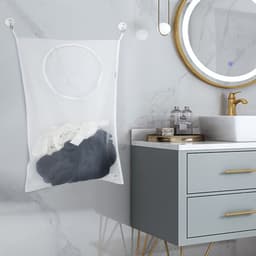 JHUBERS- Wasmand met deksel - Wasmand 3 vakken - Wassorteerder - Waszakken - Waterdicht - Ruime capaciteit 77x50cm - Waszak — thumbnail 3