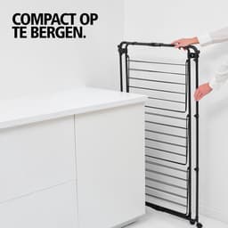 Wasrek Inklapbaar op Wieltjes - Droogmolen - Droogtoren Staand - wasrek toren — thumbnail 2