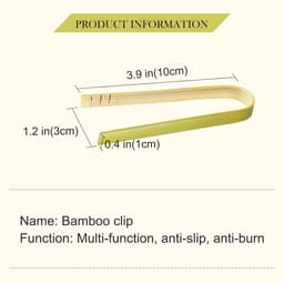 120 Mini Kleine Bamboe Wegwerp Tang - Bambu Houten Buffet Huishoudelijke Bestek 4 Inch (Pack) — thumbnail 2