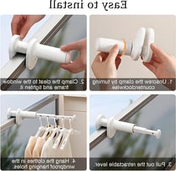 Draagbaar en Opvouwbaar Droogrek voor Kleding zonder Boren, Geschikt voor 7 Garments en Meerdere Scenarios — thumbnail 3