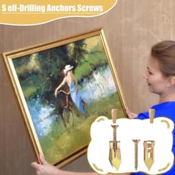 Boorankers - Gipsplaat ankers - Muurbevestiging - Verzinkt metaal - 20 stuks - Goudkleurig — thumbnail 4