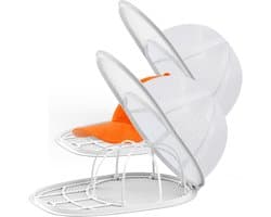 Pettenwasser voor de wasmachine – Pettenreiniger voor baseballcaps met frame en wasnetje - 2-pack - wit — afbeelding 1