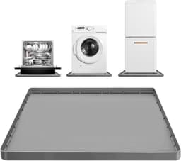 Wasmachine Pan - Onderlegger Apparaat - Vloer Beschermen - Verhoogde Rand - 76 x 71 cm - Grijs — thumbnail 1