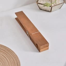 Houten Wasknijpers - Kledingklemmen Handdoekhouder - Ruimtebesparend Ophangen - Beschadigingsvrije Montage - 30 cm Lengte - Zwart Walnoot — thumbnail 3