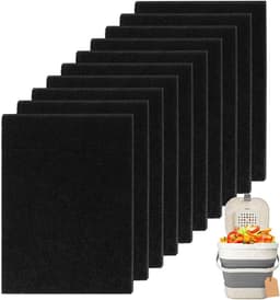 10 Stuks Geactiveerde Koolstoffilters voor Compostbakken, Geurfilters voor een Frisse Woning, Geschikt voor Keukenorganizers en Caddy's, Vervangfilters voor Effectieve Geurcontrole — thumbnail 1
