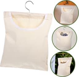 Wasknijper Opbergtas - Kledingclip Houder - Wasgoed Organiseren - Duurzaam Canvas Materiaal - 35x27x1 cm - Beige — thumbnail 5