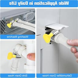 Flexibele afvoerslang voor airconditioning en ontvochtiger met aanpasbare rubberen adapter en kniptang — thumbnail 4
