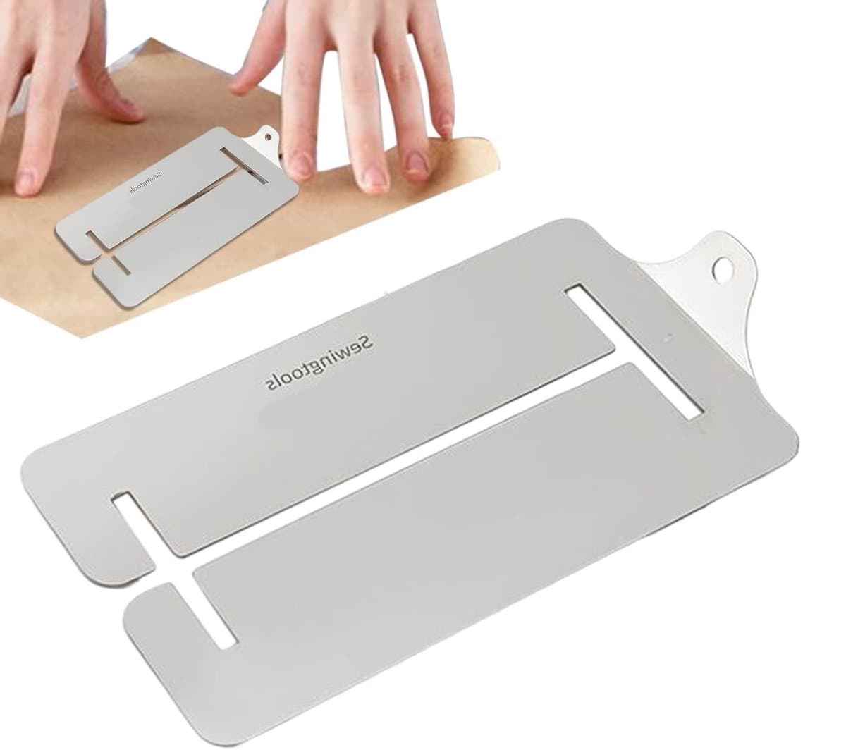 Naaiclips Roestvrij - Breigereedschap Markeren - Stof Quilten - Precisie Naadgeleiding - 10x6x1cm - Zilver — afbeelding 1