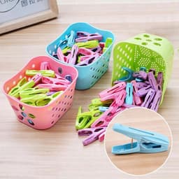 Kledingknijpers Set - Wasknijpers Plastic - Kleding Drogen - Windproof Design - 30 Stuks - Paars — thumbnail 3