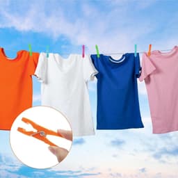 Kleurige plastic wasknijpers, ideaal voor wasmanden en wasknijperzakken, antislip en windbestendig, perfect voor handdoeken en kleding — thumbnail 4