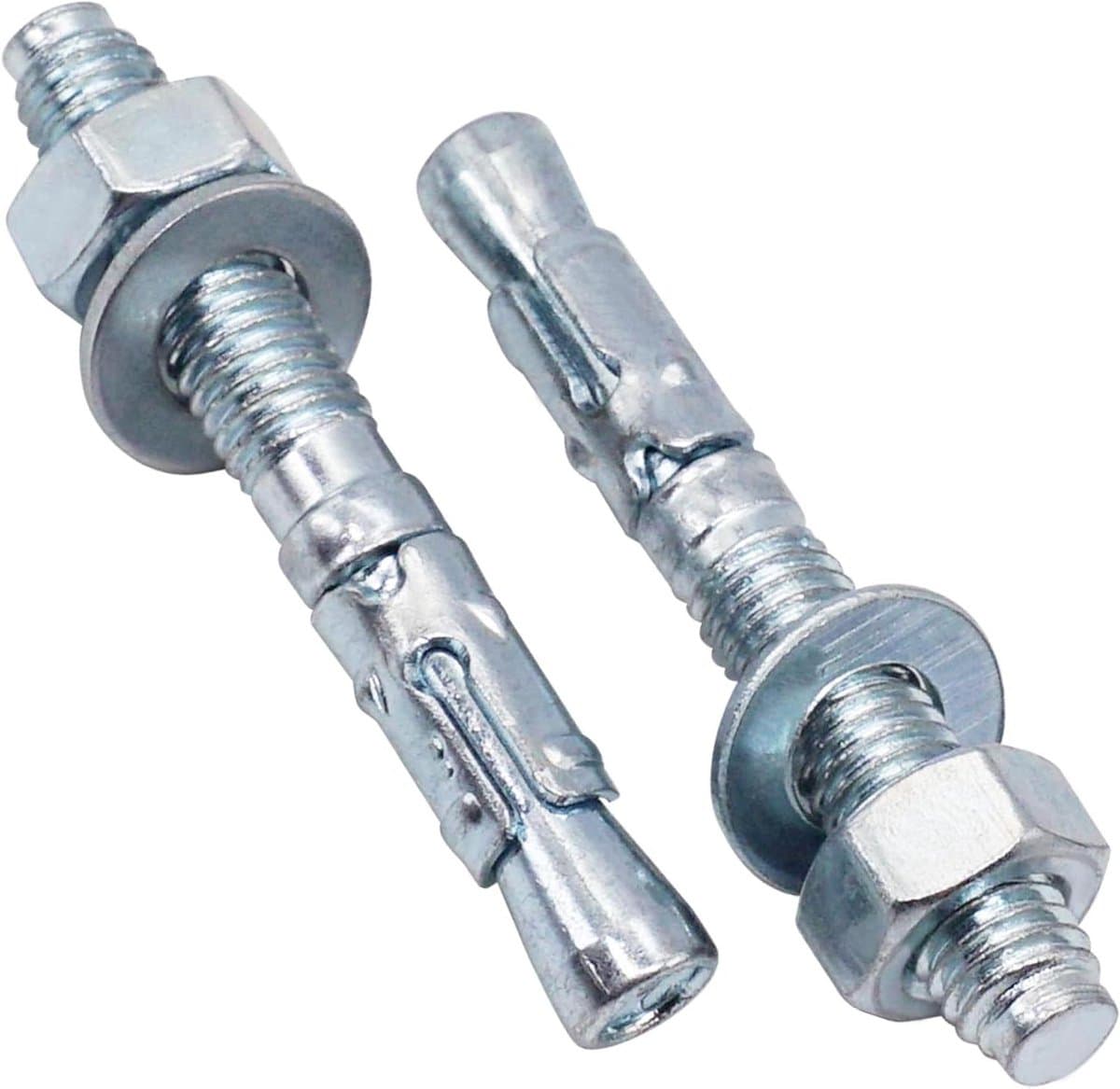 Wigankers M8 - Metalen pluggen - Beton bevestigen - Verzinkte stalen constructie - 60 mm - Zilverkleurig — afbeelding 1