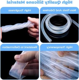 Flexibele Siliconen Slang van 5m, Voedselveilige Hulpstukken, Hoge Temperatuur Weerstand, Ideaal voor Afvoer en Irrigatie, 8mm ID en 10mm OD — thumbnail 2