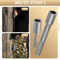 SDS MAX Grondnagel Driver voor Inbrengen van Aardstaven en Polen - Diameter 16,5 mm, Lengte 165 mm, Geschikt voor Hamerboor en Jackhammer — thumbnail 5