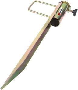 Parasolhouder Grondanker - Bodemhuls Parasol - Terras Stabiliseren - Verzinkt Staal - 45 cm Lengte - Zilver — thumbnail 1