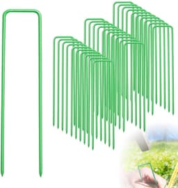 Dailygoods- Grondanker 30 stuks - U-vormige nagels 15 cm - Anti-roest bevestigingsanker - Groen - Stevig - Voor bevestiging van hekken en kunstgras - Grondnagels — thumbnail 1