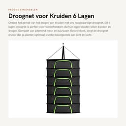 Dailygoods- Droognet 6 Lagen - Kruiden Drogen - Opvouwbaar Gaas - Ademend Mesh - Inclusief Haak - Duurzaam Oxford-doek - Kruidendroogrek — thumbnail 1