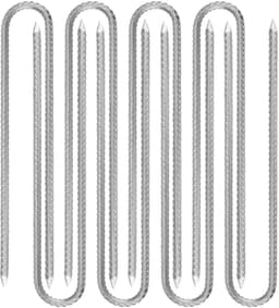 Dailygoods- Grondankers U-vormig 30 cm - Stabiele Haringen - Verzinkt - Stormbestendig - Set van 8 - Geschikt voor Trampoline/Camping - Tentharingen — thumbnail 1