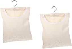 Wasknijper Opbergtas - Wasknijper Zak - Wasknijpers Opbergen - 360 Graden Draaibare Haak - 35x27x1CM - Beige — thumbnail 1