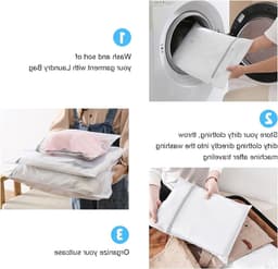 Wasnetten voor de wasmachine - 5 delige set voor delicate kleding, sokken, ondergoed en babykleding — thumbnail 2