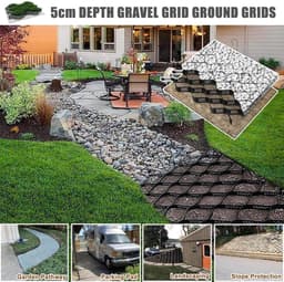 Grondrooster Grindstabilisatie - Stabilisatiesysteem Bodem - Opritten Aanleggen - Hoge Draagkracht - 5 cm Hoog - Zwart — thumbnail 5