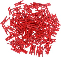 Houten Mini Clips - Fotohouders Knutselclip - Decoratie Ophangen - Natuurlijk Hout - 100 Stuks - Zwart — thumbnail 1