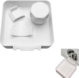 Wasmachine-opvangbak, PP-opvangbak wasmachine met 2 stuks geleidingsplaat en moer voor noodlediging, stabiele afvoerbak wasmachine Samsung en de meeste wasmachines — thumbnail 1