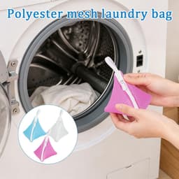 Vaniik Kleine waszak, 3 wasmachines met ophanglus, driehoeksnet, delicate waszakken voor ritsen voor waskralen - ShopVlot — thumbnail 4