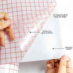 Transferpapier voor plotters, 30,5 cm x 5 m, Cricut en Silhouette Cameo, vinyl, ideaal voor feestdecoraties, kopjes, ramen en stickers — thumbnail 2