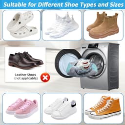Waszak voor schoenen 2-pack - herbruikbaar - 360° reiniging - beschermt trainers - ShopVlot — thumbnail 2
