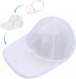 Wasrek voor baseballpetten, reinigingsrek voor petten, opvouwbaar rek voor petten voor de wasmachine en vaatwasser, beschermrek voor baseballpetten met wasframe — thumbnail 1