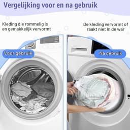 Waszakken - Wit - 50 x 60 cm - Herbruikbaar Wasnet met Trekkoord - Voor Thuis en Reizen — thumbnail 5
