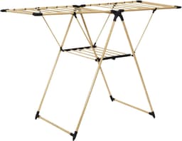 Home Deco Factory Wasrek/droogrek - houtkleur - metaal - 155 x 61 x 99 cm - ophangen — thumbnail 1