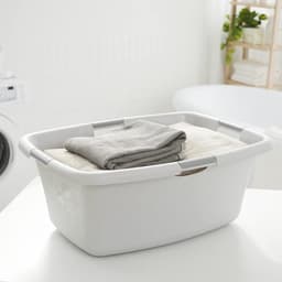 Wastobbe 50L met 4 handgrepen - Kunststof, BPA-vrij, Grijs — thumbnail 3