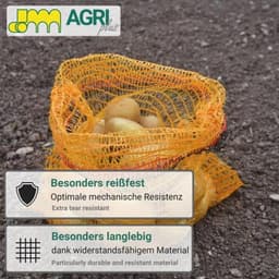 Aardappelzakken met trekkoord - 100 stuks - 32 x 48 cm - Grofmazige ritselzakken voor fruit, groenten en noten — thumbnail 3