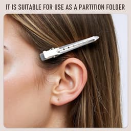 60 Stuks Zilveren Krokodillenclips voor Haarstyling - Professionele Eendenbek Spelden — thumbnail 3
