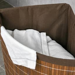 HOMCOM Wasmand Bamboe 38L x 38B x 57H cm Bruin — thumbnail 3