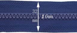 2x Scheidbare Ritssluiting 68,6 cm Marineblauw - Sterke Kunststof Ritsen voor Jassen, Tassen en DIY — thumbnail 5