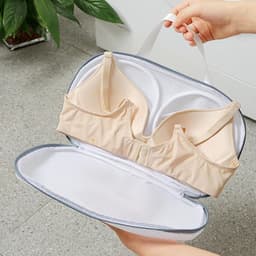 2stuks bh-waszak, machinewaszak, waszak met wasnetje, geschikt voor het wassen van ondergoed in de machine om vervorming te voorkomen, geschikt voor A-, B- en C-cups, blauw, 32,5*21 cm — thumbnail 2