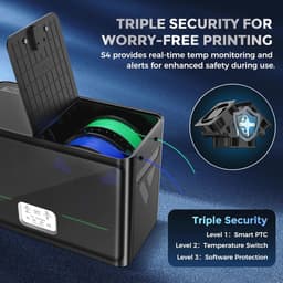 Filamentdroogbox voor 3D-printers met 4 Spoelen, Snelle Verwarming en Vochtigheidsbeheer — thumbnail 3