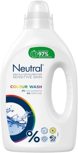 Neutral Vloeibaar Wasmiddel Kleur 20 Wasbeurten 1 liter - Voordeelverpakking - 6 stuks - Wasmiddel zonder parfum - Wasmiddel zonder kleurstof — thumbnail 5