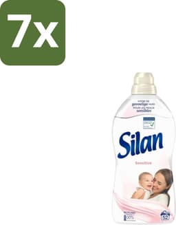 7 x Silan – Wasverzachter – Sensitive – 1144 ml - Wasverzachter - Gevoelige Huid - Hypoallergene - Huidvriendelijk - Wasgoed Zachtheid — thumbnail 1
