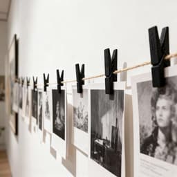 Zwarte houten wasknijpers 3,5 cm - 100 stuks - Fotoklemmen met jute koord voor knutselen en decoratie — thumbnail 4