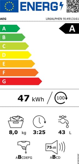 AEG LR6ALPHEN Wasmachine met groot display, Aquacontrol — thumbnail 2